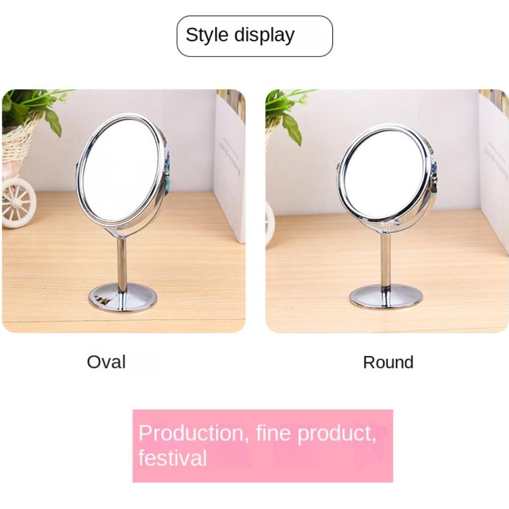 Oval Nordic Makeup Mirror 1:2 Magnifying Desktop Stand Mirror Desktop Cosmetic Mirror Makeup Tools