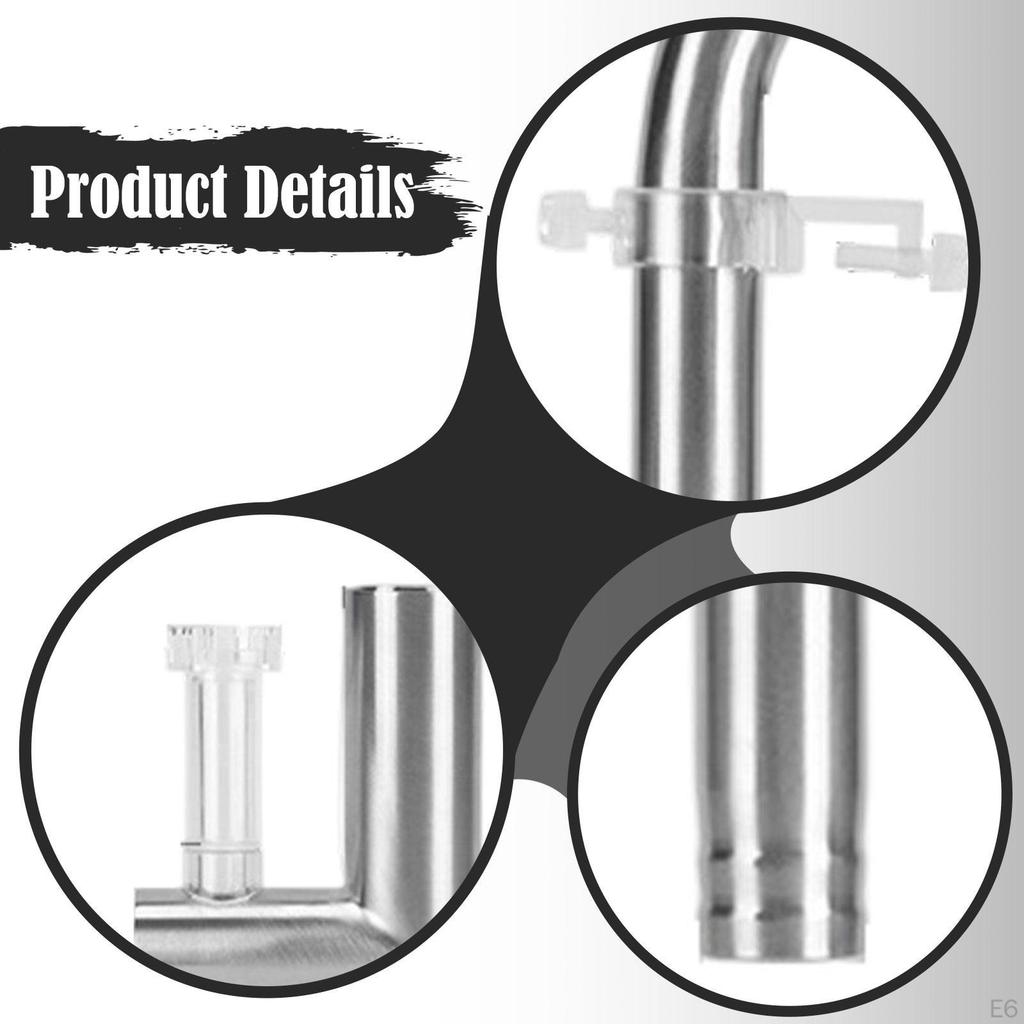 Aquarium Tube Connector for Fish Tank, Water Lily Pipe, Stainless Steel Oil Skimmer, Easy Assembly,