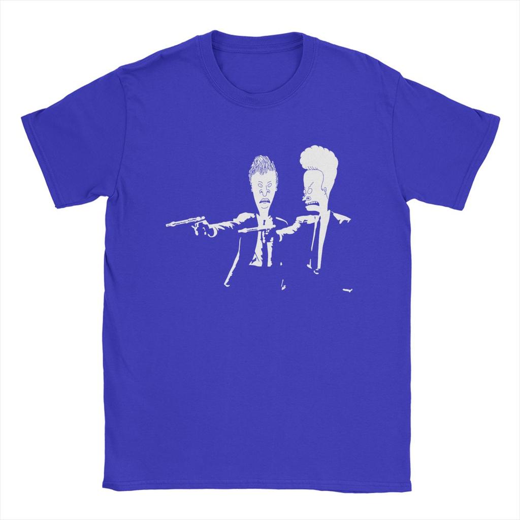 Beavis And Butthead Pulp Fiction Men's T Shirts Creative Tee Shirt Short Sleeve Crew Neck T-Shirt 100% Cotton Printing Clothing