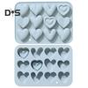 Silicone Moulds 12 Link 6 Different Heart Shape Non-Stick Heat-resistant Food-grade Soft Silicone Molds for Chocolates