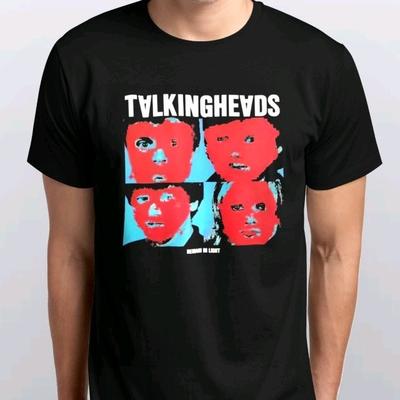 Футболка Rock Talking Heads Remain Все размеры S M L XL XXL 3 4 XL Черный Белый