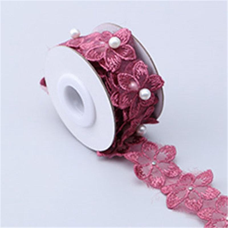 Изысканное свадебное платье, 1 ярд, аксессуары «сделай сам», кружевная вышитая лента, одежда, шитье, отделка цветами из бисера