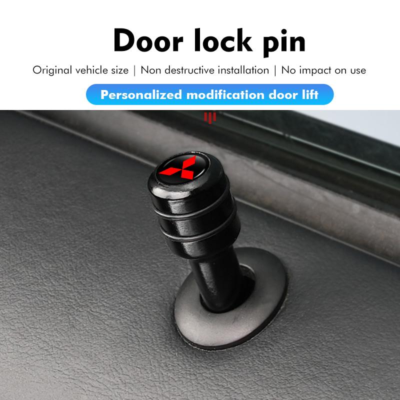 cxdjmy1 For Mitsubishi 2/4pcs Car Alloy Door Lock Pin Security Insurance Auto Interior Accessories Outlander Lancer Cross Colt Xpander