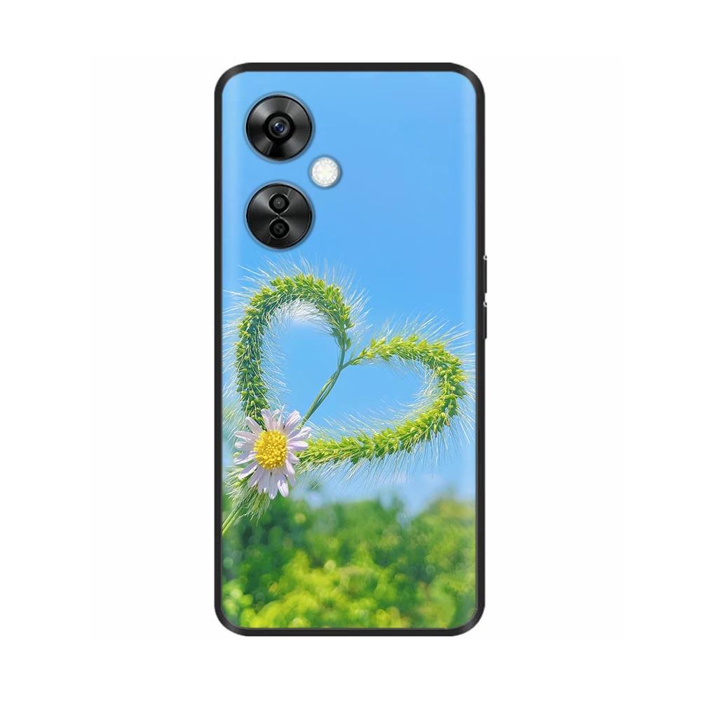 Чехол для OnePlus Nord CE 3 Lite 5G Цветок Силиконовый Мягкая Задняя Крышка Для Oneplus Nord CE3 5G NordN30 Чехол для Телефона Защитный Чехол