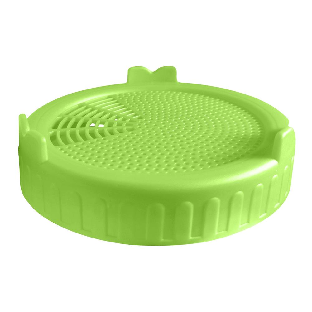 Wide Mouth Mason Jar Sprouting Lid Food Grade Mesh Sprout Cover (Green)
