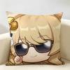 Navia Cute Genshin Impact Cushion Cover Natural Linen Organic Fabric DoubleSided Printing Room Sofa Decor Pillow Case