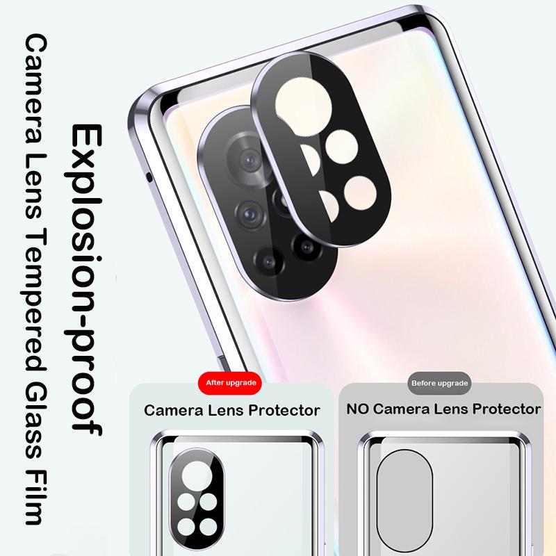 360 Двусторонняя магнитная стеклянная чехол-книжка для Huawei Nova 6 SE 7i 7 Pro 8 9 SE Чехол Nova 11 9 10 12 Pro С защитой объектива камеры