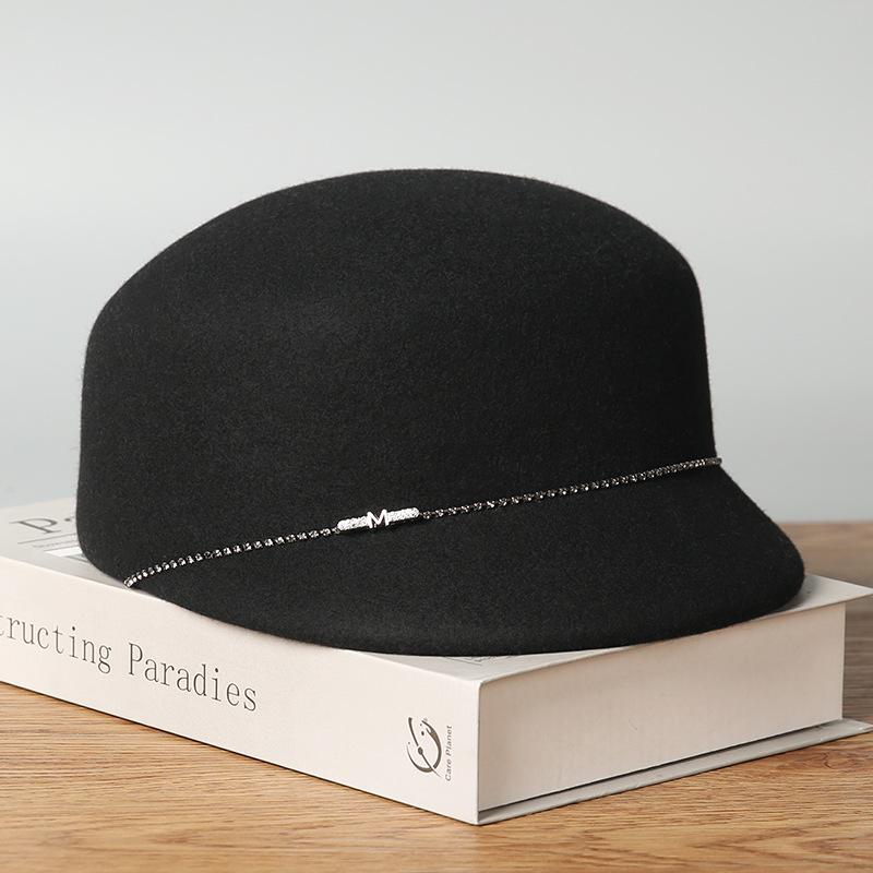 Australian wool equestrian hat women's autumn and winter retro cap winter fashion knight hat