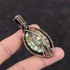 Evil Eye Copper Larimar Pendant Copper Wire Wrapped Gemstone Pendant Handmade Evil Eye Jewelry Dainty Rainbow Moonstone Pendant Gift For Him