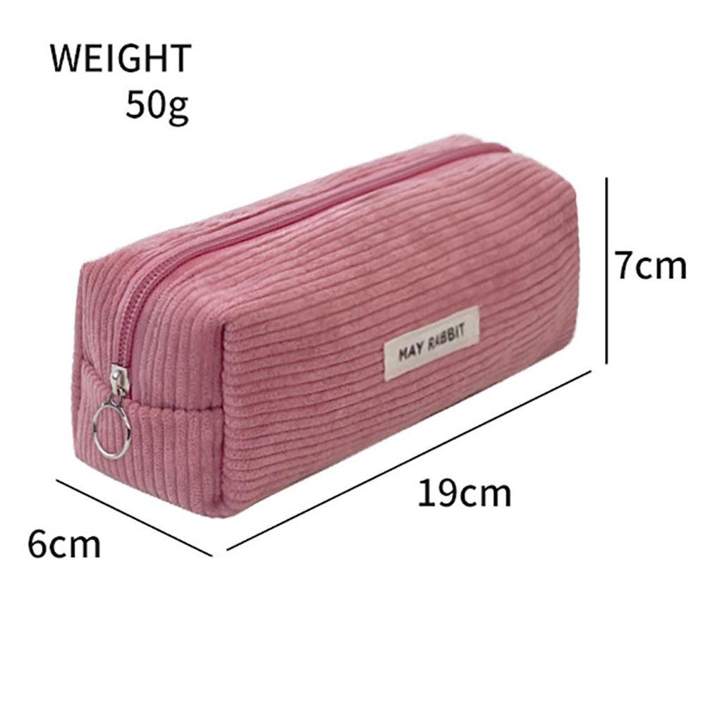 Large-capacity Stationery Storage Bag Corduroy Pen Pouch High Quality Pencil Box