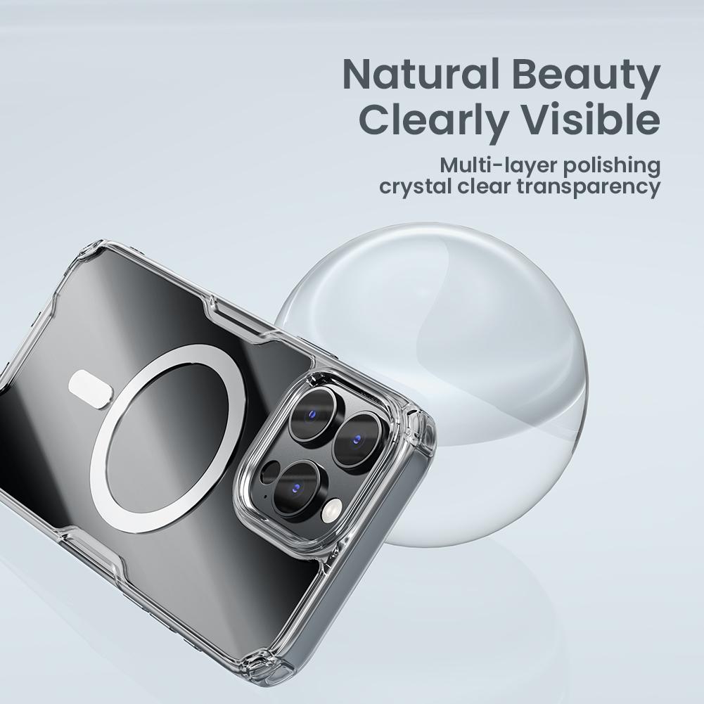 NILLKIN Для iPhone 16 Pro Max чехол для телефона Nature TPU Pro Magnetic Back Cover Slim Silicone Case