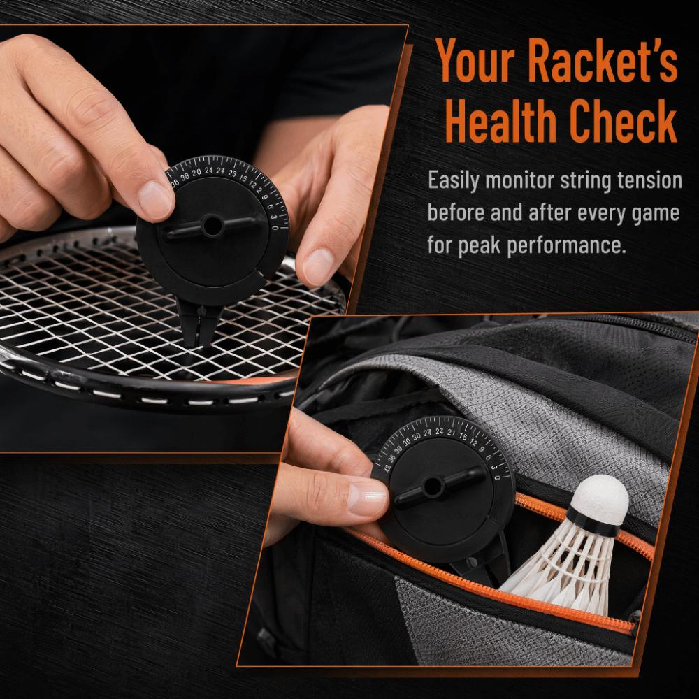 ABS Racket String Meter Black String Tension Gauge Badminton Tension Tester String Maintenance