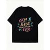 Белая оверсайз футболка Gen X The Best Generation Ever с принтом Графичная футболка для повседневной носки и образов
