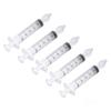 5pcs Syringe Nasal Irrigator Silicone Tip Portable Lightweight Baby Nose Rinsing Tool 10ml