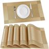 Placemats Set of 6 Dining Table Place Mats | Placemats Table Mat PVC Material | Dining Tablemates Washable Anti-Skid | Size 45 X 30cm