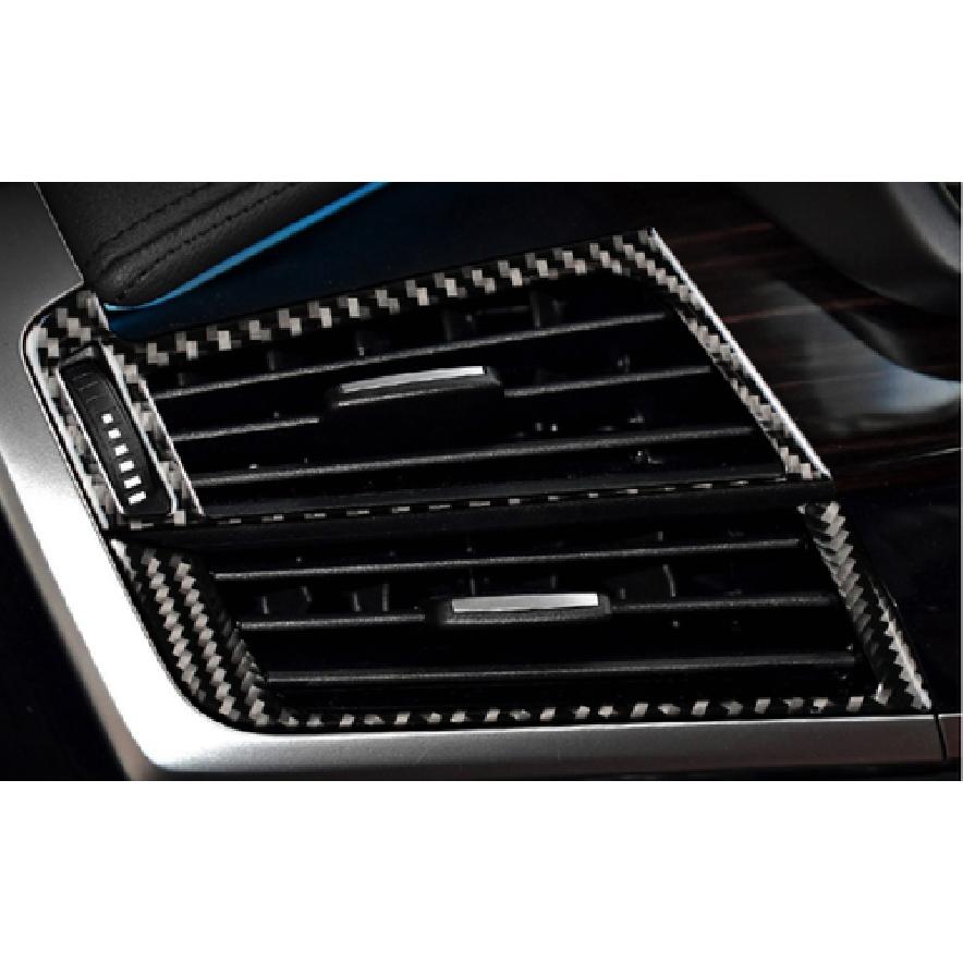 For BMW X5 X6 2014-2018 Real Carbon Fiber L&R AC Air Outlet Vent Cover Trim 4PCS