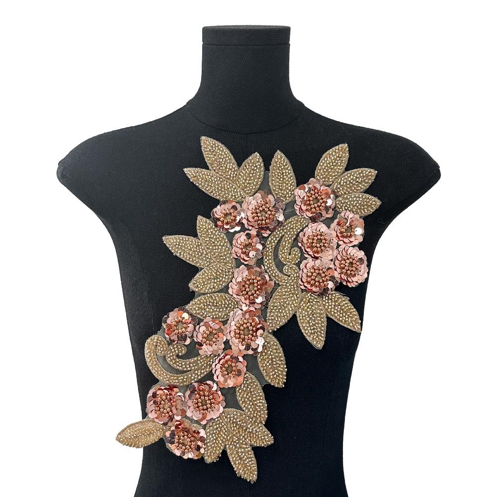 Three Dimensional Flowers Flower Embroidered Patches Sequin Patch Repair Women Clothes