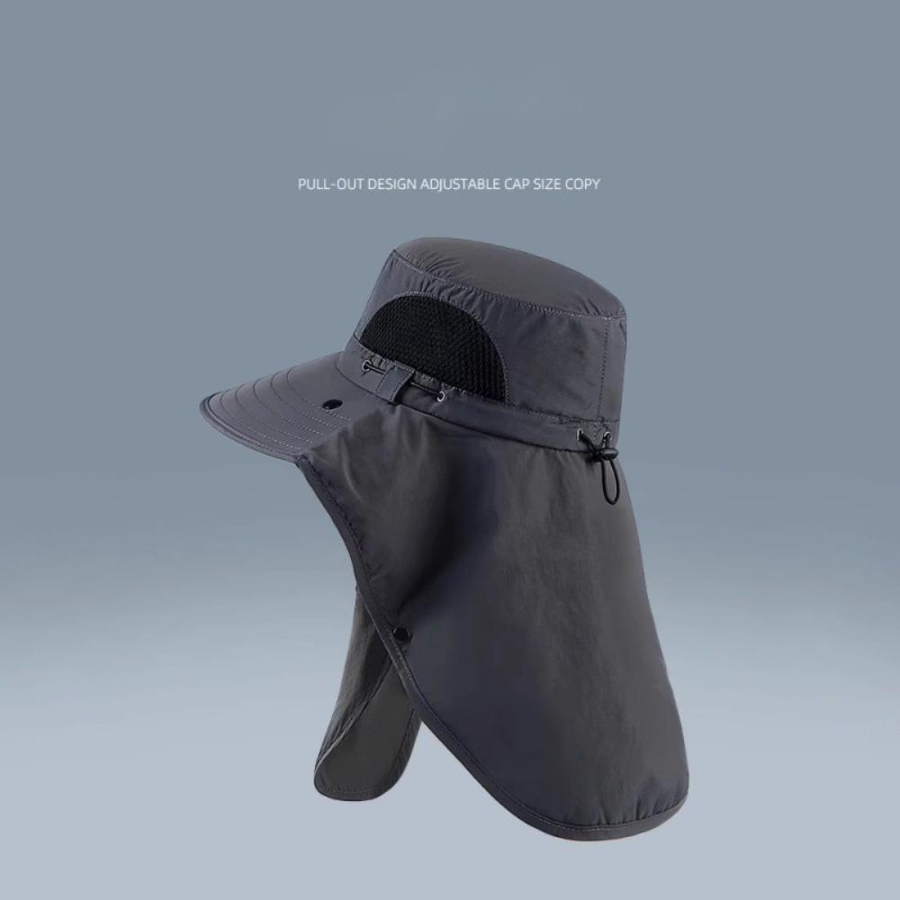 Leisure Face Covering Fishing Hat Sunscreen Mountaineering Hat New Sunshade Hat Men's