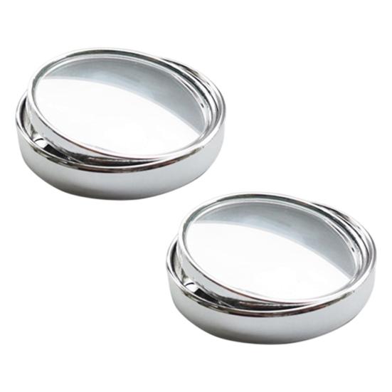 Driving Safety Accessory 1 Pair Car Rear View Mirror Blind Spot Helper, 360-degree Adjustable Small Round Convex for Parking, Waterproof Anti-fog