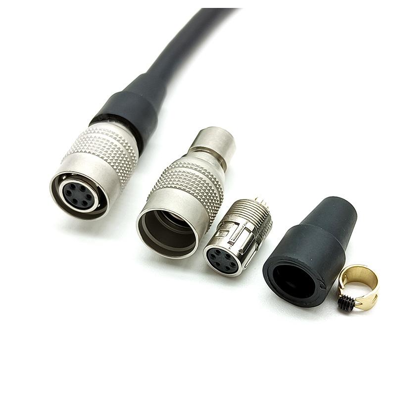 6-pin Power Plug HR10A-7P-6S 6-Core Female Industrial Camera Trigger Wire Connector