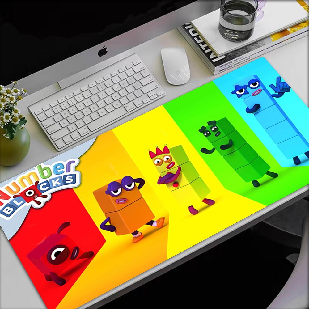 Коврик для мыши в стиле Numberblocks, Нескользящая резиновая основа, Многофункциональный элемент декора для офиса и дома, Идеально подходит для персонализации рабочего места.