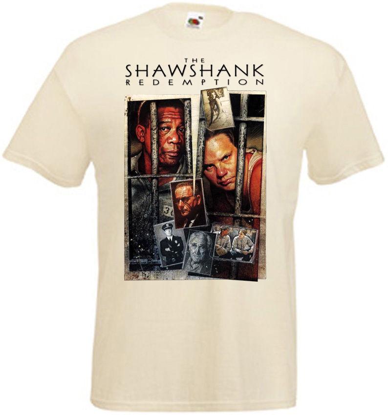 The Shawshank Redemption v12 T-shirt natural movie poster all sizes S5XL