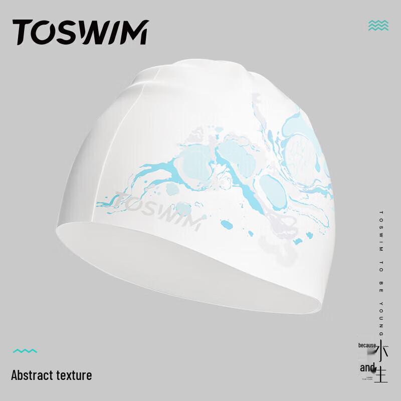 Силиконовая шапочка для плавания TOSWIM с абстрактной текстурой
