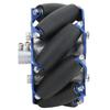 4in Mecanum Wheel Left Aluminum with TPU Rubber Rollers Industrial Robot Accessories