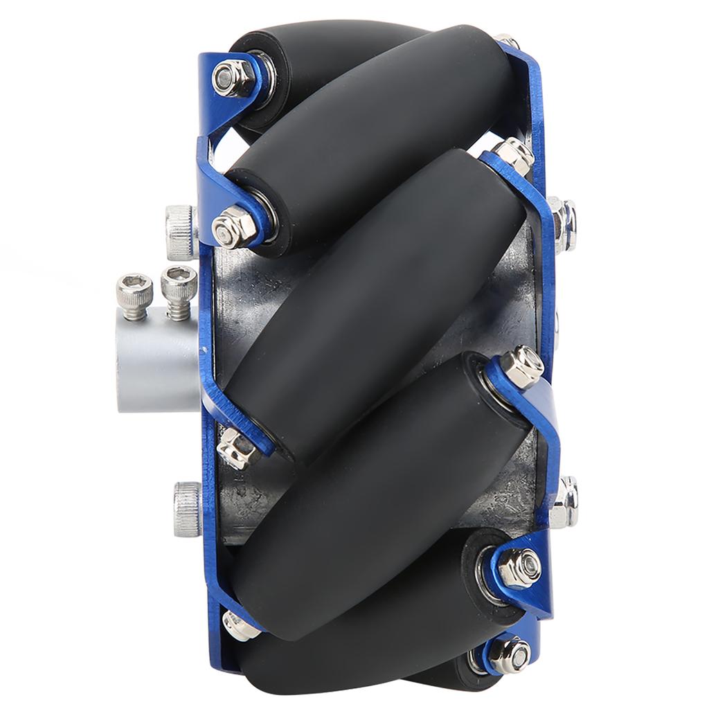 4in Mecanum Wheel Left Aluminum with TPU Rubber Rollers Industrial Robot Accessories