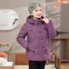 Women's Hooded Padded Winter Jacket for Elderly