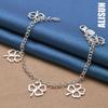 925 Sterling Silver Clover Flower Pendant Bracelet Chain Fashionable Wedding Jewelry