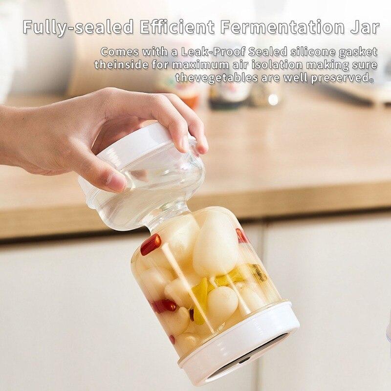 Банки с кимчи, бутылки для пищевых продуктов, хранение, кухонные банки с кимчи для ферментации, банки для сухого и влажного распределения, бытовые контейнеры