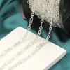 Fashion Jewelry Findings Sterling Silver 925 3+1 Flat Dapped Mariner Chain for Jewelry Making Bracelet Anklet