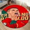 Круглый ковер CR7, Ковер для гостиной, спальни, дивана, игровой комнаты, Нескользящий коврик