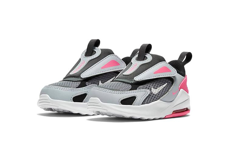 Nike Air Max Bolt Легкая амортизация Дышащие Низкие Детские Кроссовки Черный Серый Розовый Для Младенцев И Малышей CW1629-003