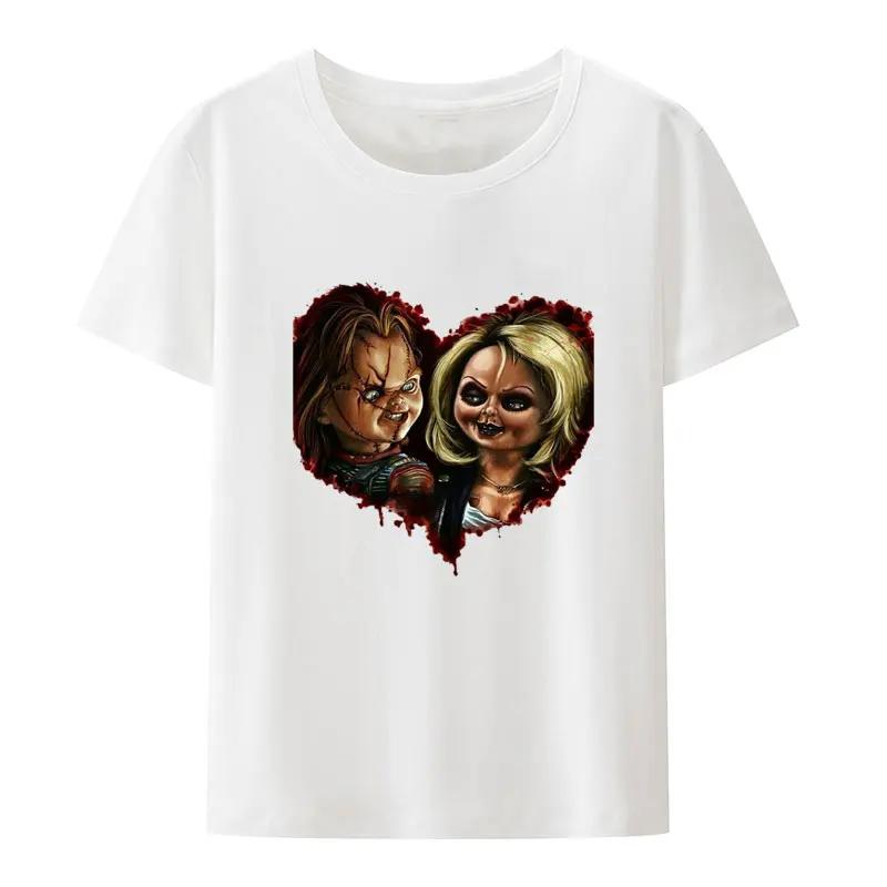 Child's Play Chuck Women's Top T-shirt Doll Murder Vintage T-shirt Harajuku Round Neck T-shirt Pure Unique Top