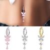 Butterfly Faux Belly Ring Pink Clip on Belly Button Ring Belly Button Piercing Ring  Body Jewelry