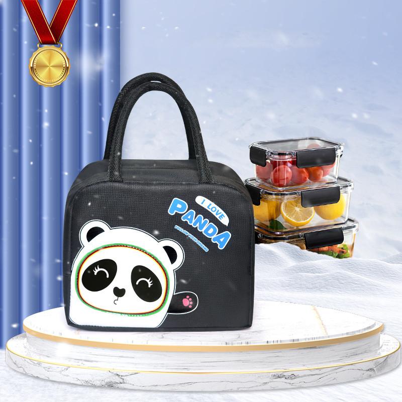 Милая Сумка-ланчбокс с Пандой Из Оксфордской Ткани Мультяшный Стиль Термосумка Для Офисных Работников И Студентов Оптовая Продажа