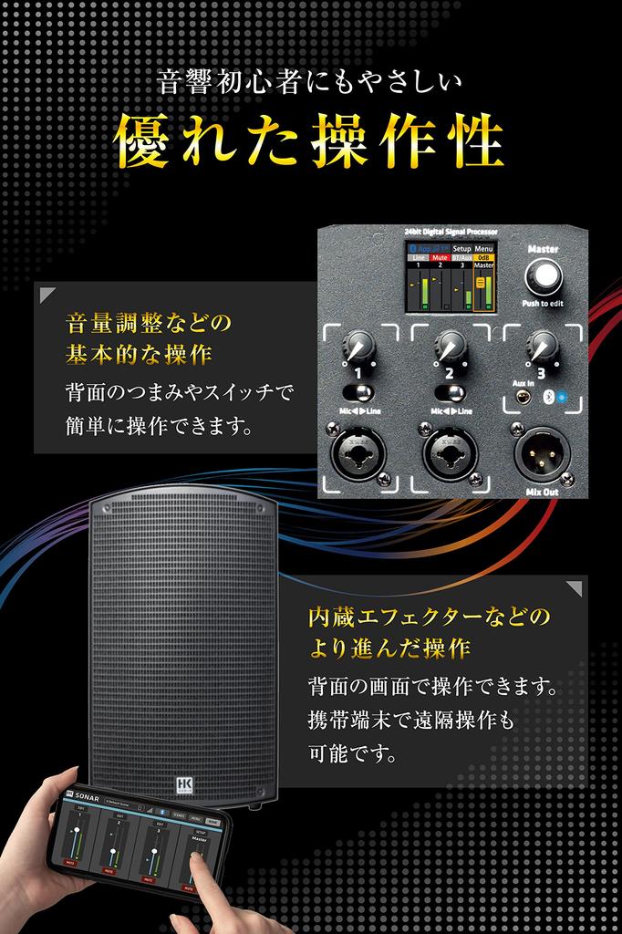 Powered Speaker Amplifier Speaker Speaker Bluetooth Full Range Speaker Monitor Speaker PA Speaker 112 [HK AUDIO] Built-in [Wireless Compatible]