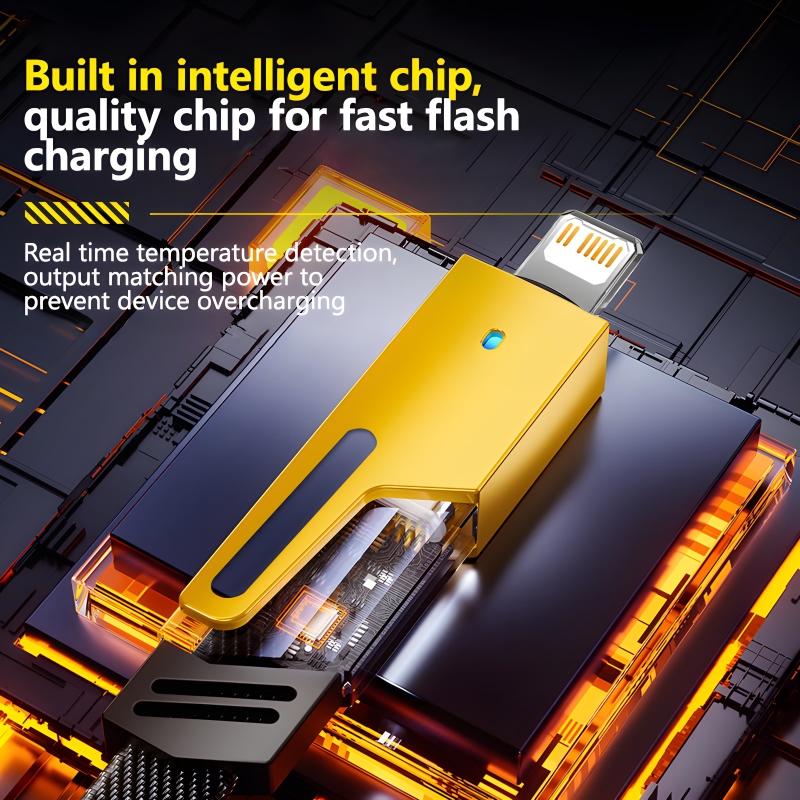 4 в 1 кабель для быстрой зарядки Mecha PD 27 Вт для iPhone 15 Samsung Xiaomi 65 Вт USB Type C Multi Port Quick Charge Wire Line