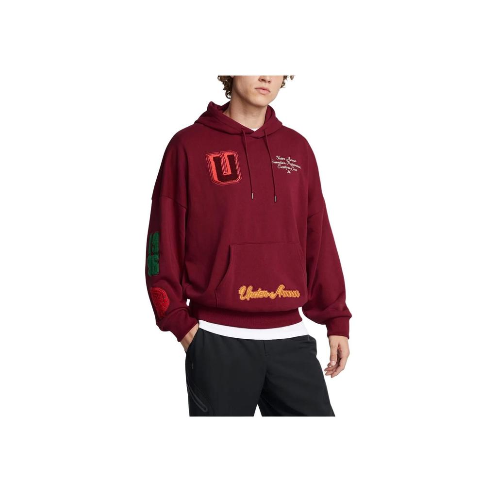 Under Armour Худи Icon Soft Warm свободного кроя с приспущенными плечами, с длинными рукавами, мужской свитшот, огненно-красный 1389262-625