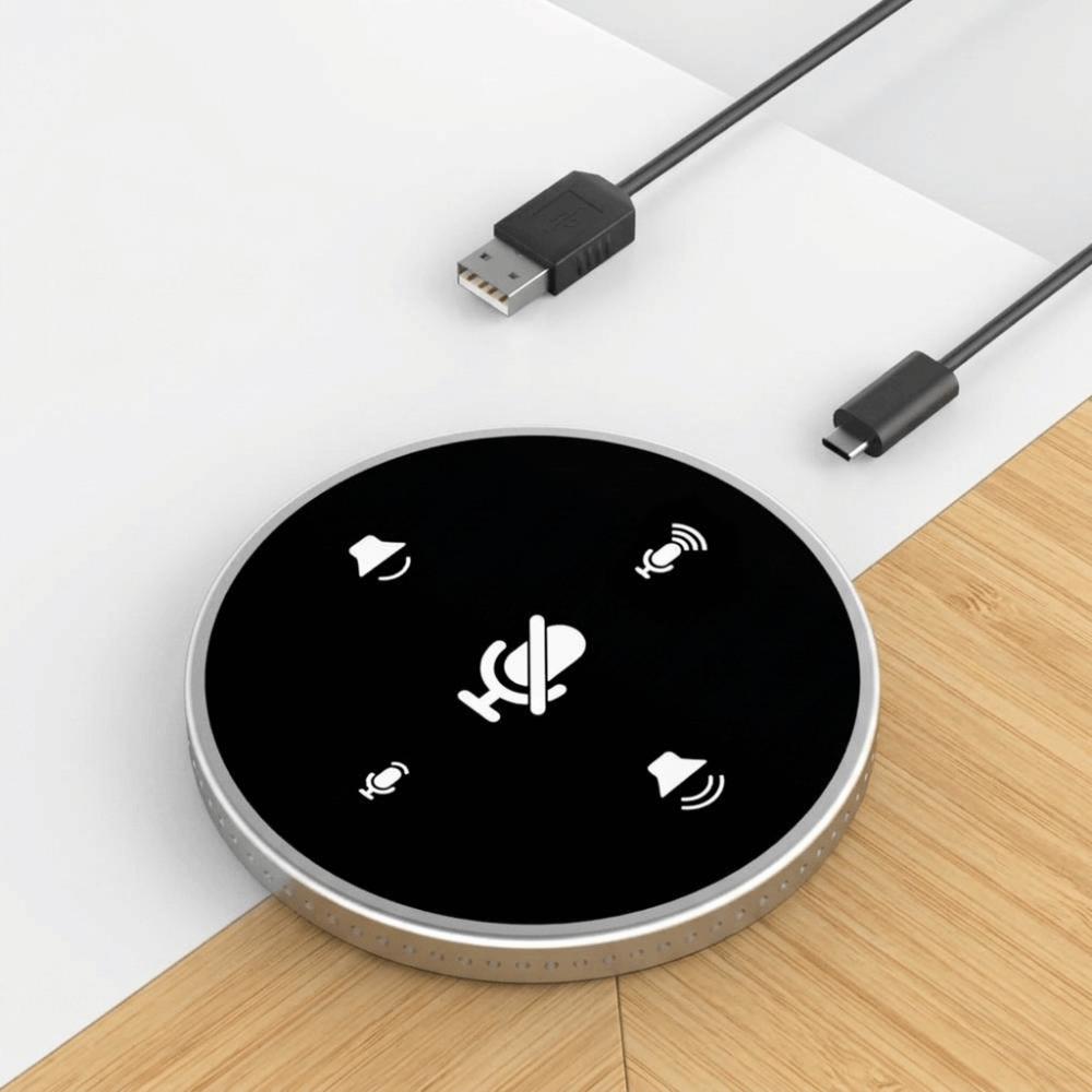 360° Voice Pickup USB Conference Microphone PVC Conference Speaker Speakerphone  Video Conference