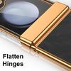 For Samsung Galaxy Z Flip7 FE 5G/Z Flip6 5G Case Hinge Protection Leather Coated PC Folding Phone Cover