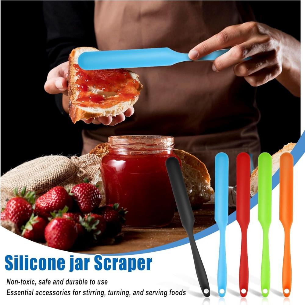 Силиконовая длинная лопатка, устойчивая к высоким температурам, многоцветная лопатка для крема, бытовые принадлежности для выпечки тортов, небольшие принадлежности, инструменты для выпечки