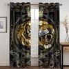Черный Золотой темный ветер Тотем цифровая печать занавеска гостиная спальня домашняя обстановка ландшафтный дизайн полиэфирное волокно занавесочная ткань