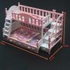 Doll House Miniature Furniture Bunk Bed Pretend for Play Detachable Toy Role for Play for w/ Ladder DIY Accessories