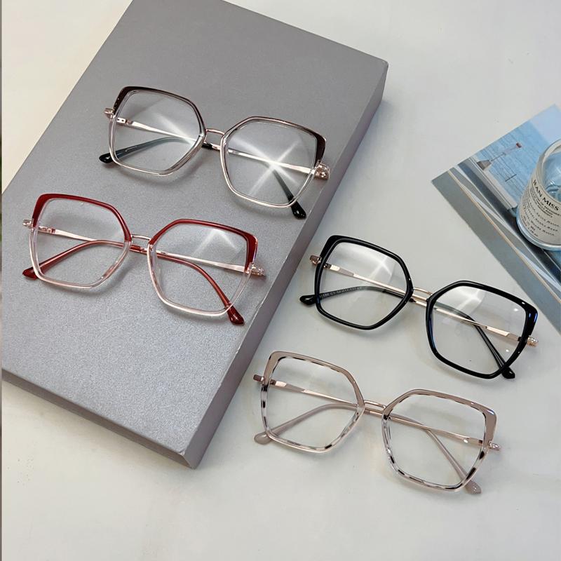 Модные женские очки оверсайз в черной оправе, брендовый дизайн, ретро, металлические, блокирующие синий свет, новые стильные декоративные очки