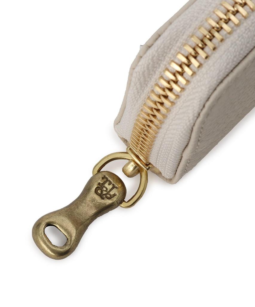 И дорожный ключ круглый молния свет термоусадочный чехол для ключей брелок для ключей чехол для карт из коровьей кожи одного размера Oyster White [Toff Stone]