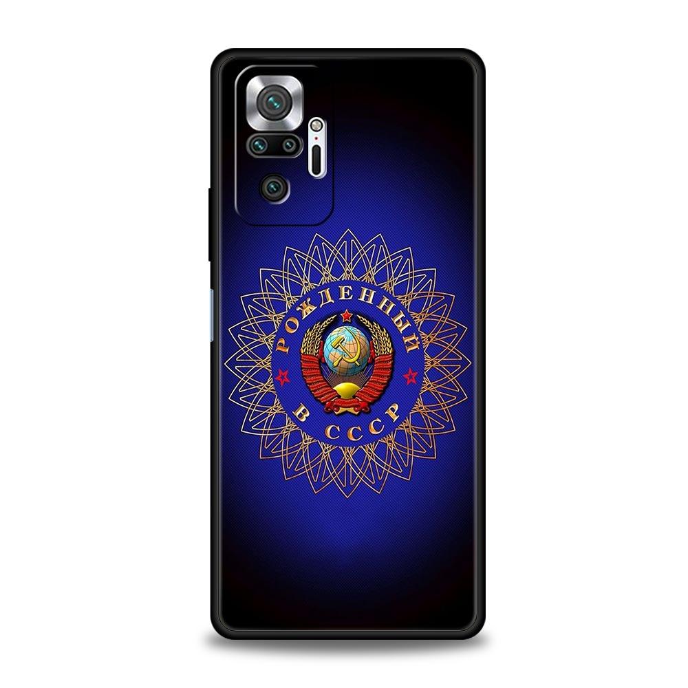 Phone Case Cover for Redmi 14C 10C Note 15 14 13 12 10 11 Pro Plus K40 5G Soft TPU Shockproof Fundas Shell Vintage USSR CCCP Bag