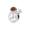 Silver Color Time Snail Alarm Clock Charm Beads Fit Original Brand Bracelet for Women Diy Jewelry Gift